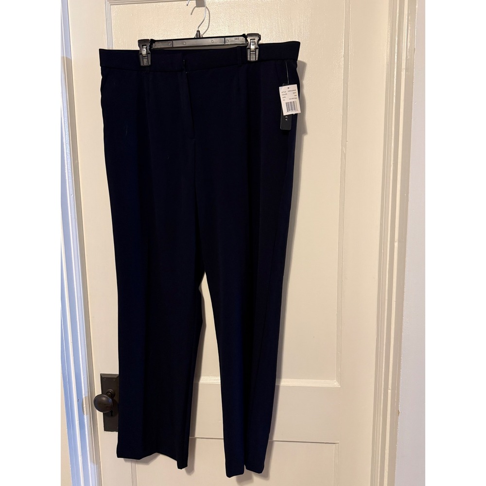 Napa Valley Dress Pants Womens 18W Navy New Comfort Waistband 248AE32NVR